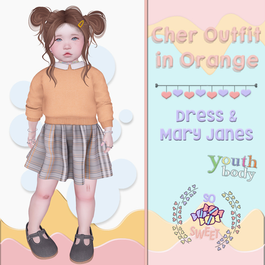 So Sweet - Cher Outfit - Orange - ADD ME