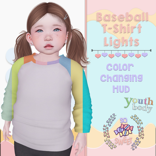 So Sweet -Baseball Tee - Lights Fatpack