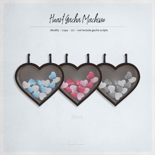 Kiru - Heart Gacha Machine (Black)