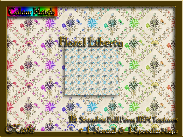 !Kushi! FloralLiberty Textures -WearToUnpack