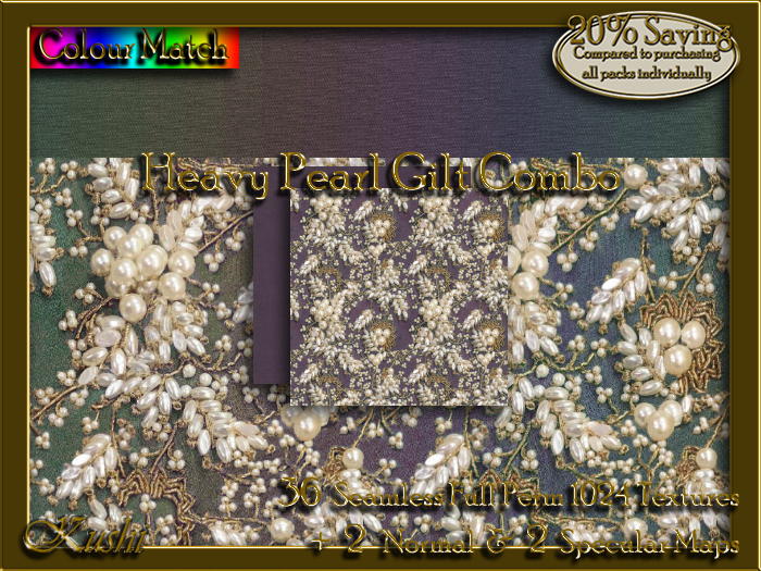 Heavy Pearl Gilt Combo Textures
