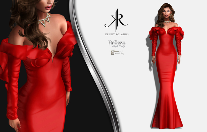 [KR] CAMELIA DRESS -Red-  (wear)