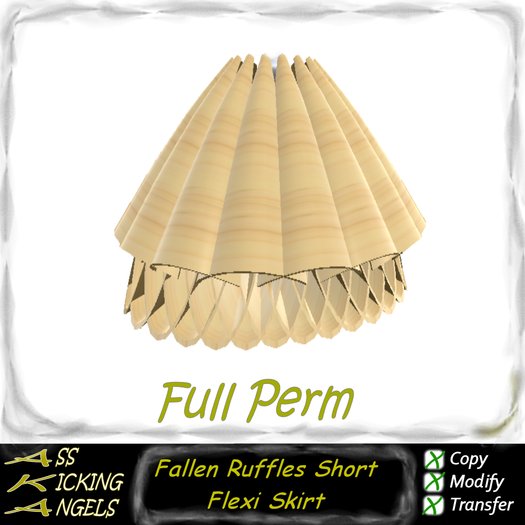 AKA Fallen Ruffles Short Skirt Full Perm
