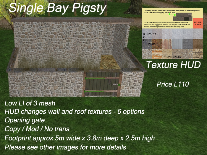 Pigsty Single - boxed (Low LI of 3 mesh)