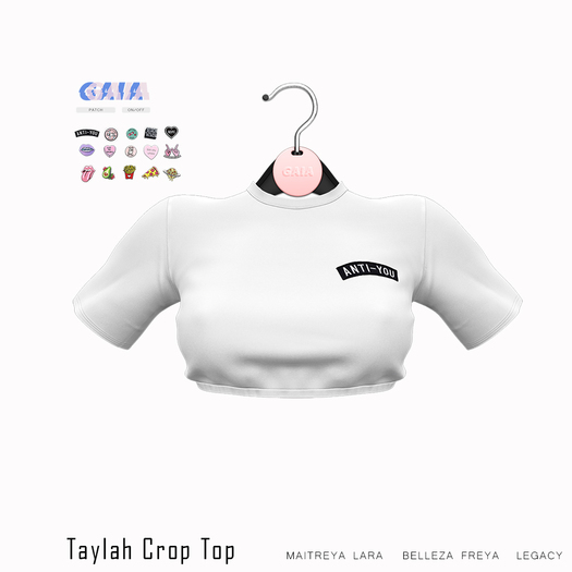 Gaia - Taylah Crop Top WHITE