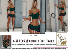 !CGF-*Skylar Teal* Complete Skirt Outfit