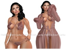 REIGN.- Princess Lingerie & Robe Set - Mauve