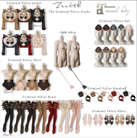 =Zenith=Criminal Police Jacket (Black) Maitreya - RARE