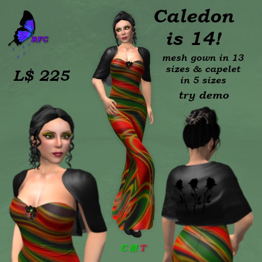 Caledon is 14! Gown & Capelet DEMO