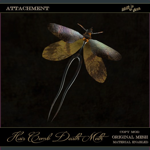 Lilith's Den - Haircomb -  Death Moth #