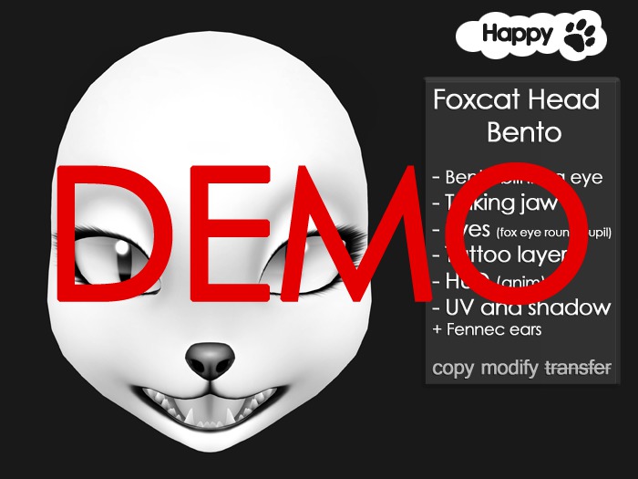 Happy Paw - Foxcat head bento (DEMO)