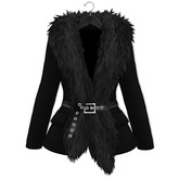 Mimikri - Montana Blazer w. Fur Stole black