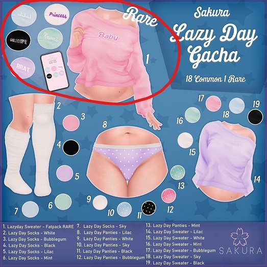 {Sakura} Lazy Day Sweater - Lara - Fattpack RARE