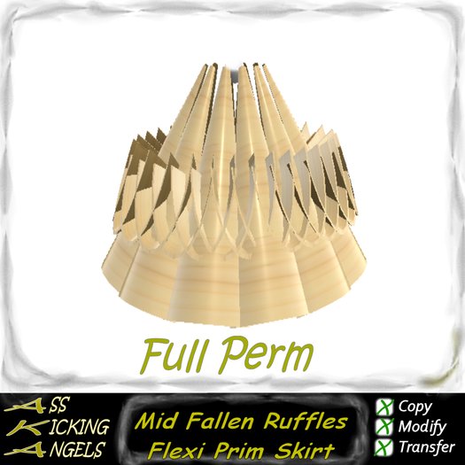 AKA Fallen Ruffles Medium Skirt Add Full Perm