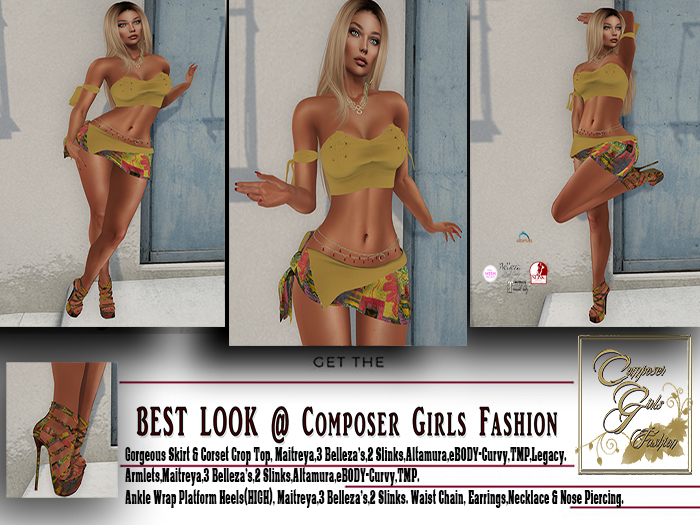 !CGF-*Skylar Gold Design* Skirt Outfit