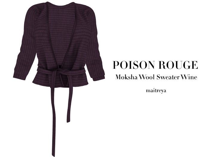 POISON ROUGE Moksha Wool Sweater Wine