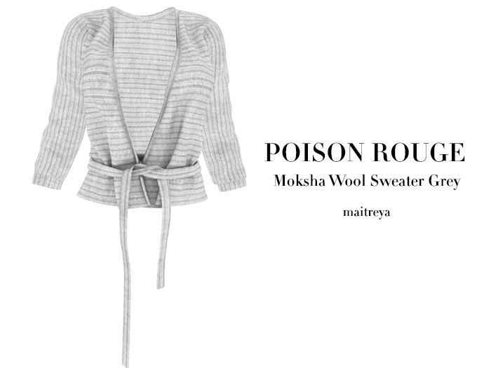 POISON ROUGE Moksha Wool Sweater Grey