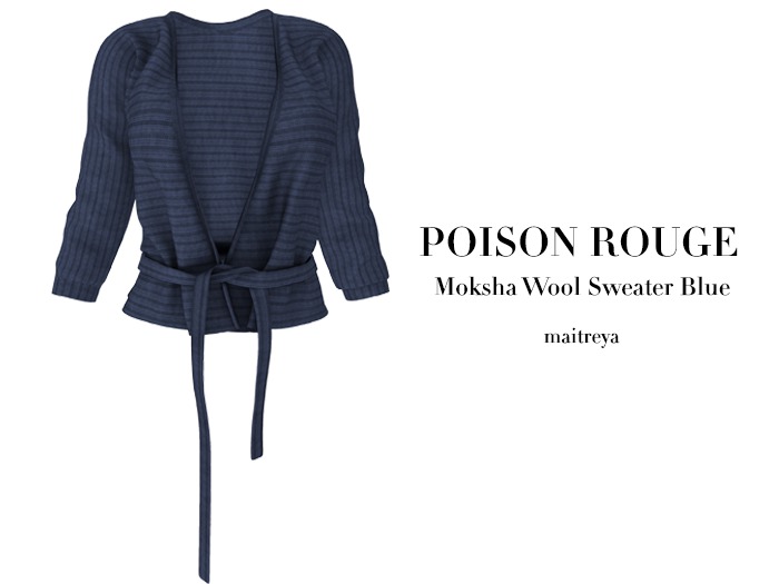POISON ROUGE Moksha Wool Sweater Blue