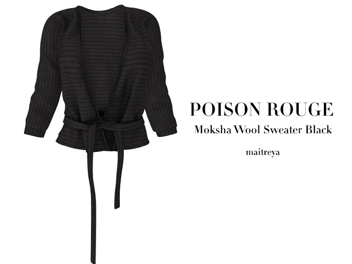 POISON ROUGE Moksha Wool Sweater Black