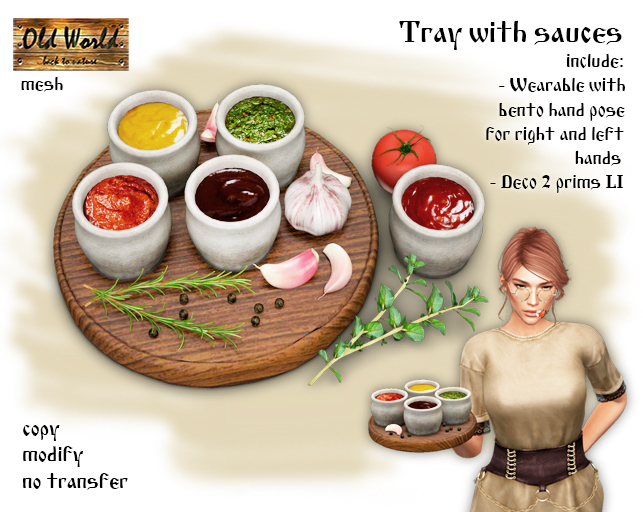 Tray with sauces - Old World - Rustic / Medieval
