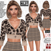 CROPPED CARDIGAN AND SKIRT,ALL BODIES