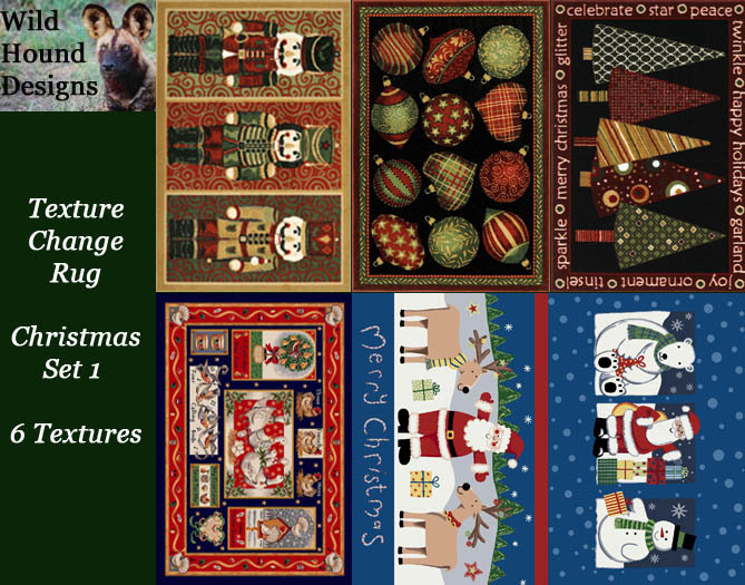 [WHD] -- Texture Change Rug - Christmas Set 1 (Copy/Modify)