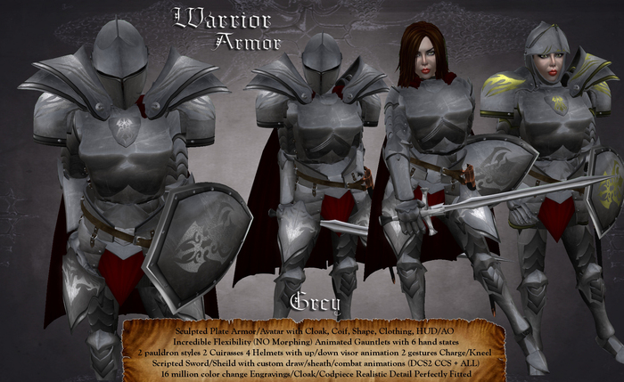 [SP] Warrior Armor Chest (Grey) (F)