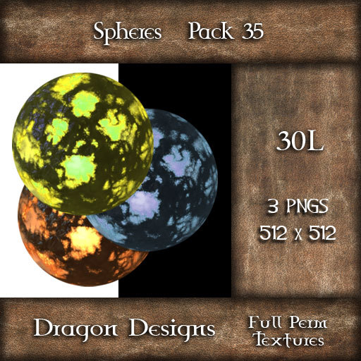 Dragon Designs Full Perm Sphere - Marble Textures - 35