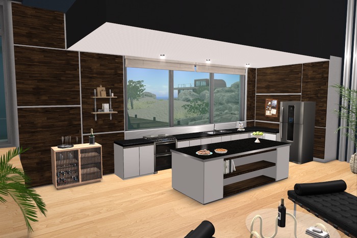 Retro Kitchen Walls for Windlass Houseboat