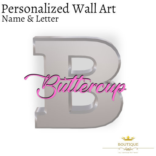 Second Life Marketplace Personalized Wall Art Name & Letter (BX)
