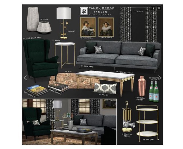 02 Fancy Decor: Jansen Wing Chair RARE