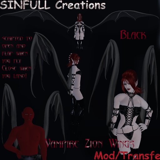 Vampire Zion Wings Black Boxed