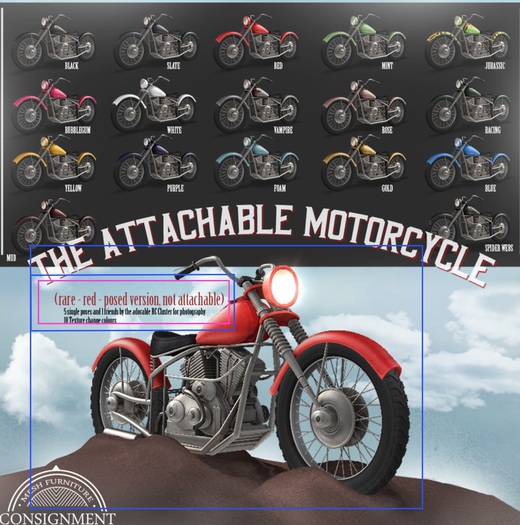 [Con.]  Motorcycle attachable - posed version RARE
