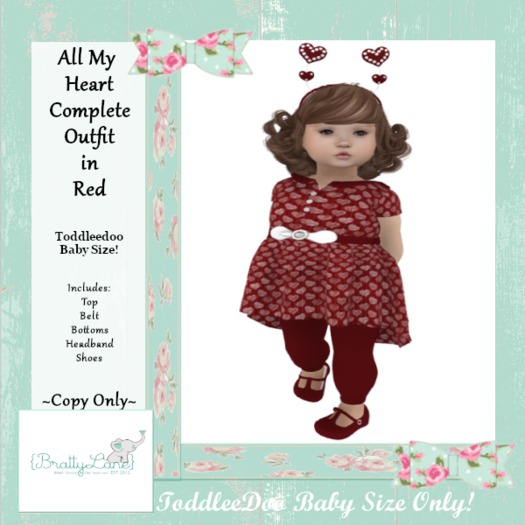 {BL} All My Heart Complete Outfit-Red-Boxed
