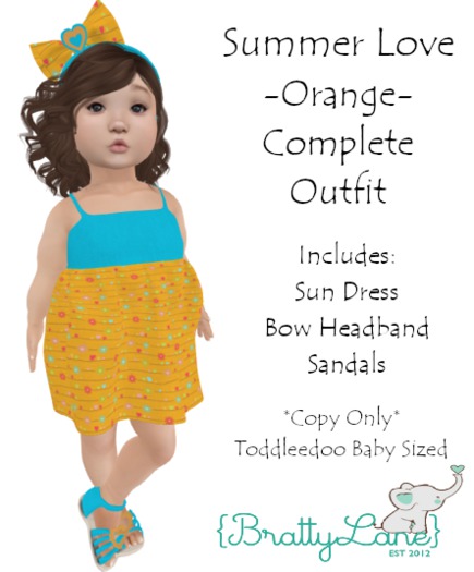 {BL}Summer Love Complete Outfit-Orange(Boxed)