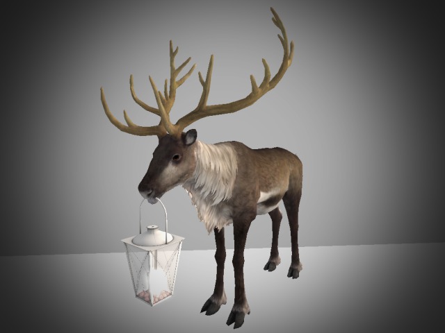 Reindeer with lantern