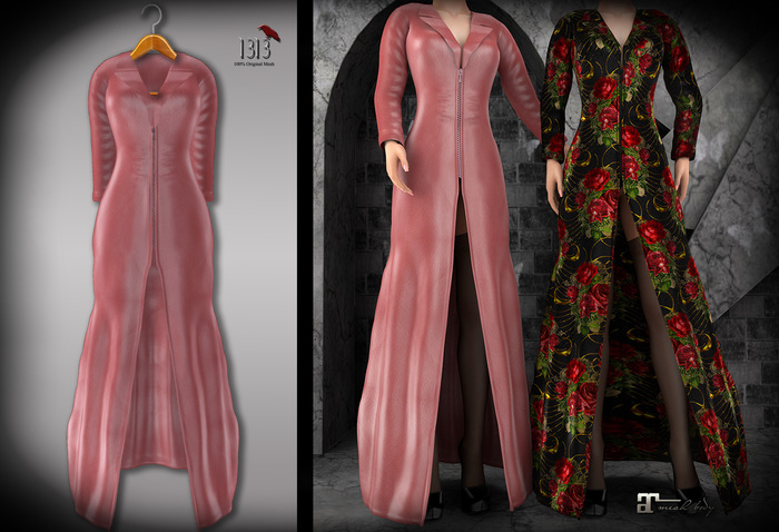 (*<*) 1313 Trenched Coat - Pink