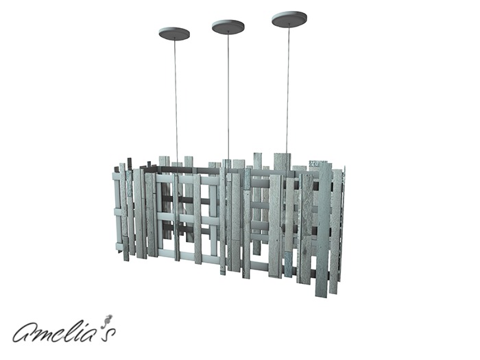 Amelia's Rustic Ceiling Fixture Light (Coastal Planking) Boxed