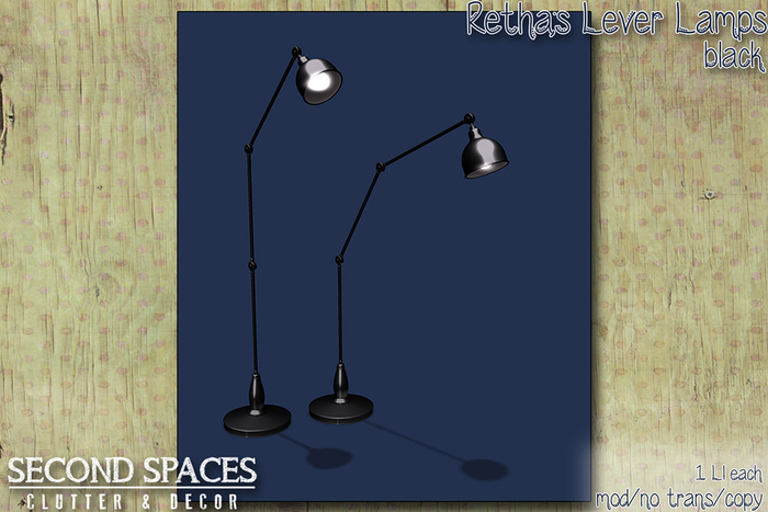 Second Spaces - Retha's Lever Lamp - black (bxd2)