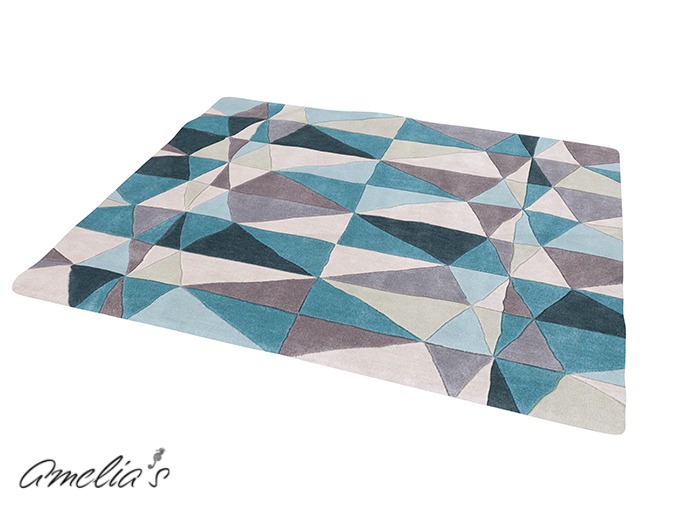 Amelia's Coastal Area Rug (Abstract Pastels) Boxed