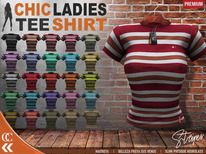 [CHIC] TEES LADIES STRIPES