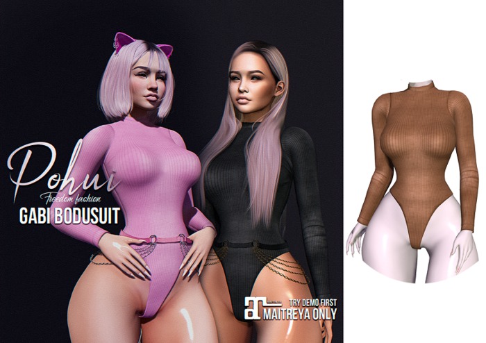 #POHUI -Gabi Bodysuit #BEIGE (add to unpack)