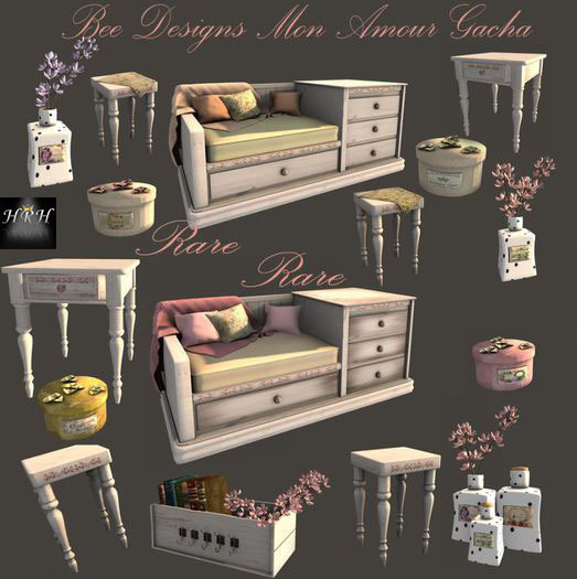 .: Bee Designs :. Mon Amour Stool with Blanket 2