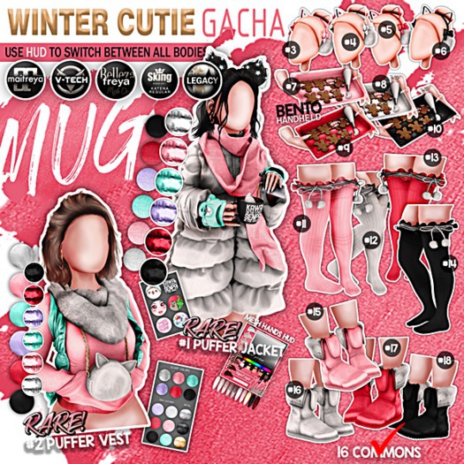Mug - Winter Cutie - #13 Ruffle Socks Red