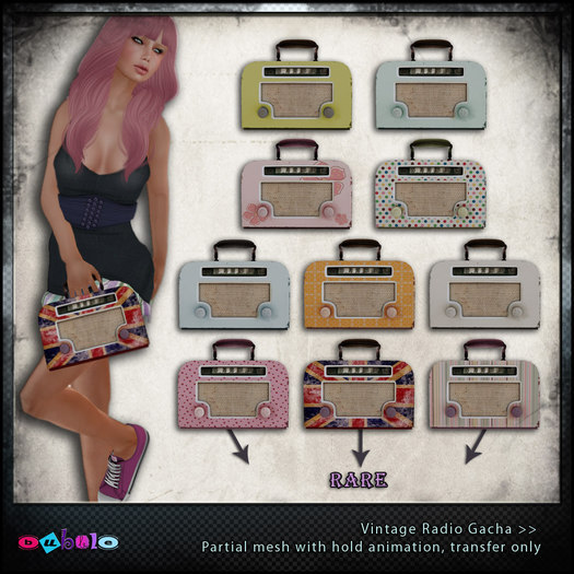 [ bubble ] Vintage Radio - Green