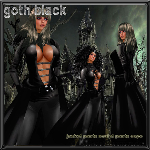 Cape Goth woman black