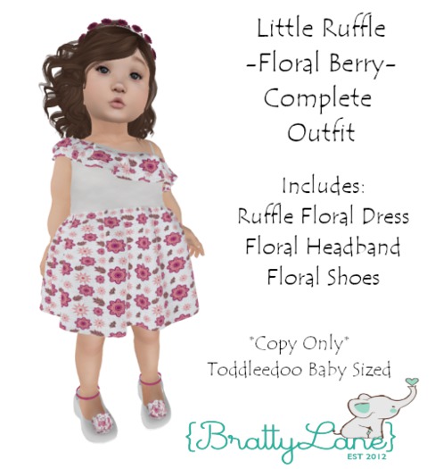{BL}Little Ruffle Complete Outfit-Floral Berry