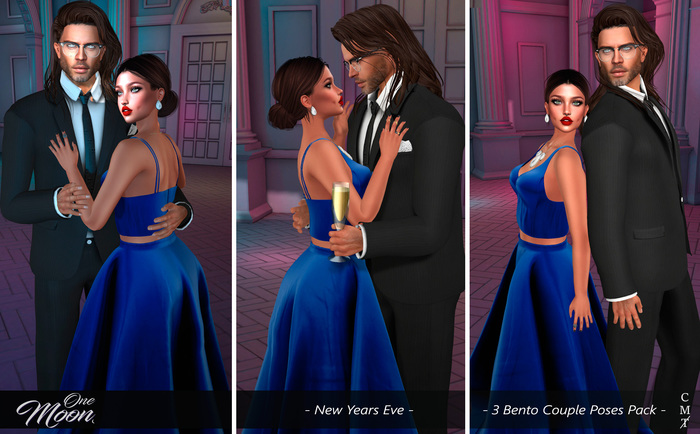 .::One Moon::. New years Eve - 3 Bento couple poses pack