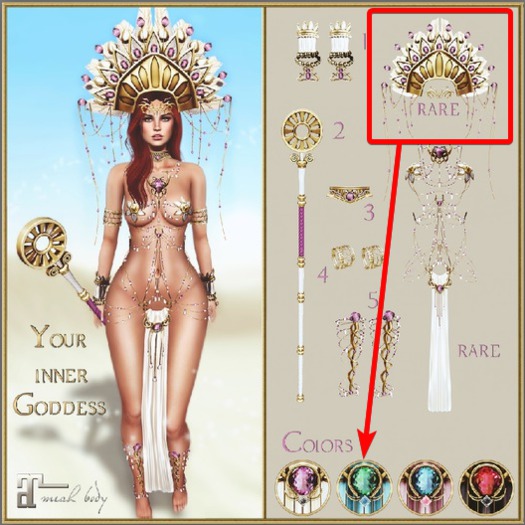 Belle Epoque { Your Inner Goddess } Blue Headpiece (box) _RARE