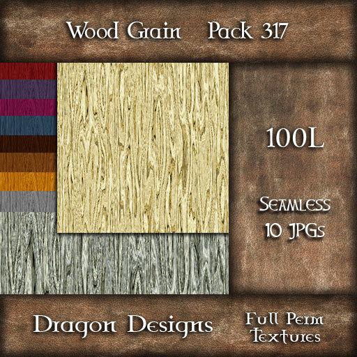 Dragon Designs Wood Grain 317 - Full Perm Original Textures